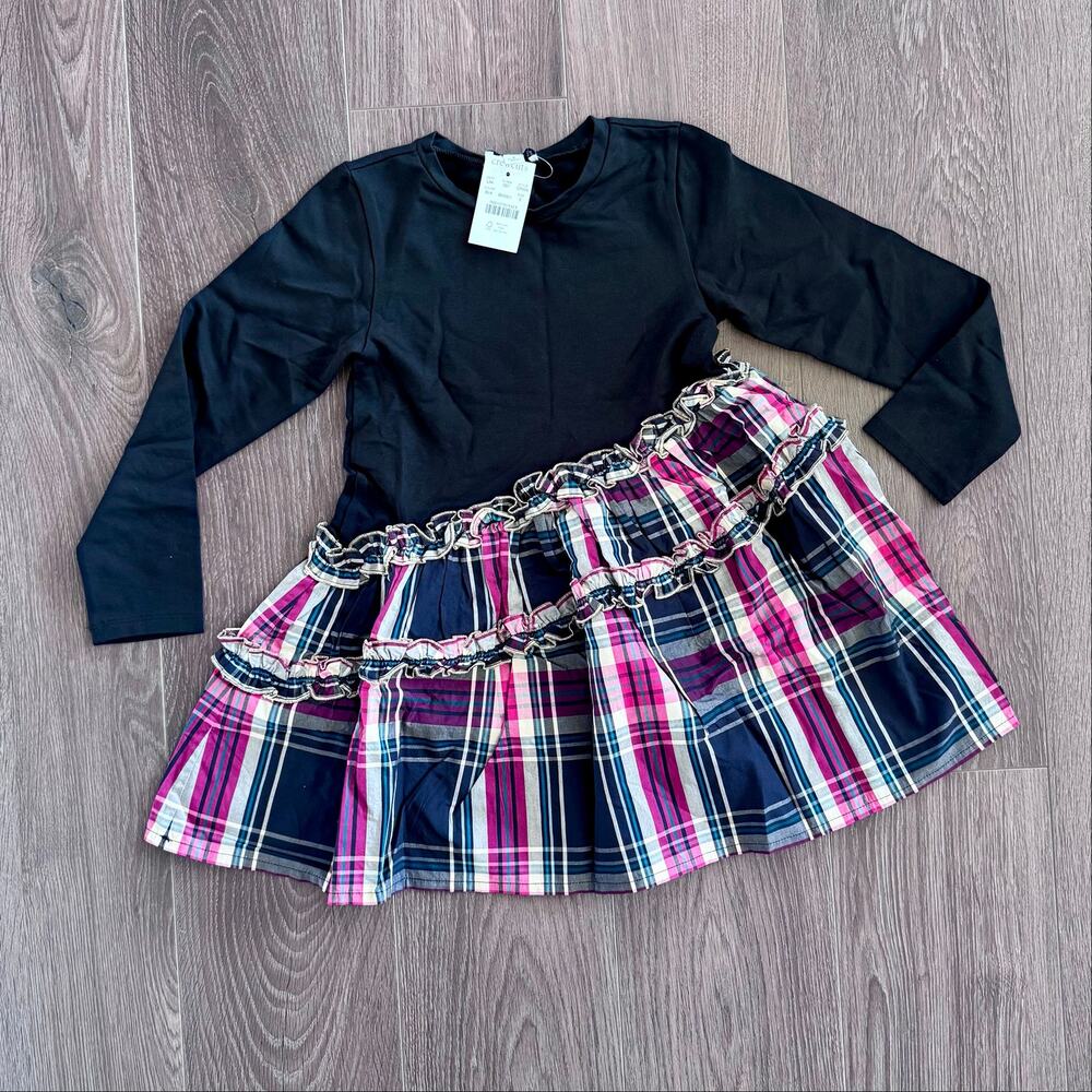 JCrew Emmy Mixy Dress Red Black tartan Holiday Christmas Dressy Classic Girl 5